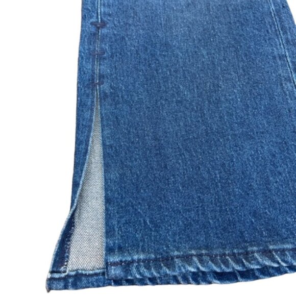 Free People NWT We The Free Emmy Split Hem Blue Boot Cut Jean SIZE 31 - Picture 7 of 15